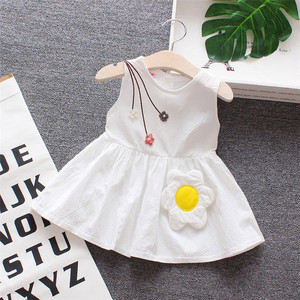 Vestido Casual de Algodón Suave sin Mangas para Bebés Niñas, Ropa de Verano para Niñas Pequeñas con Diseño Floral - Product Image 3