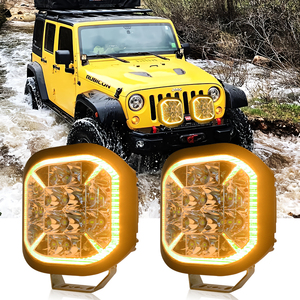 8 pulgadas <span class=keywords><strong>Cube</strong></span> Pods RGB DRL <span class=keywords><strong>4x4</strong></span> Off Faros antiniebla para camión ATV UTV - Product Image 4