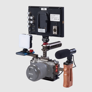 Jaula de cámara de aleación de aluminio para cámara sin espejo <span class=keywords><strong>Canon</strong></span> <span class=keywords><strong>EOS</strong></span> <span class=keywords><strong>R10</strong></span> <span class=keywords><strong>EOS</strong></span> R Camera Cage Rig - Product Image 5