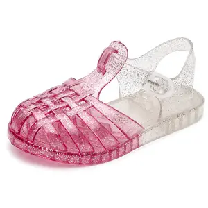 2023 New Wholesale Atmungsaktive Mixed Color Strap Kunststoff Sandalen Schuhe Kinder Pvc Kleinkind Jelly Schuhe