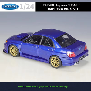 Modello Diecast in scala 1:24 per <span class=keywords><strong>Subaru</strong></span> Impreza WRX STI giocattoli per <span class=keywords><strong>auto</strong></span> in metallo con suono e luce da decorare per bambini - Product Image 5