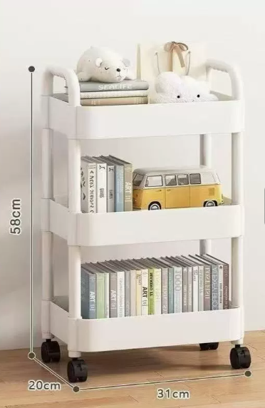 white three-tier [with free pulley]