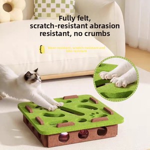 Puzzle <span class=keywords><strong>per</strong></span> <span class=keywords><strong>gatti</strong></span> giocattolo in feltro morbido <span class=keywords><strong>per</strong></span> intelligenza mentale e gioco interattivo <span class=keywords><strong>per</strong></span> gattino giocattolo Puzzle Box <span class=keywords><strong>per</strong></span> <span class=keywords><strong>gatti</strong></span> da interno - Product Image 3