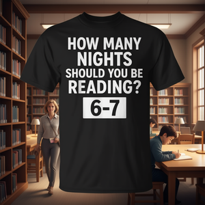 Camiseta escolar para profesores y bibliotecarios Reading 6-7 Nights - Product Image 3