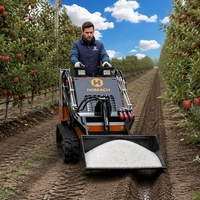 Chargeuse compacte sur chenilles de 900 kg, mini-chargeuse frontale, machine de terrassement compacte pour la construction