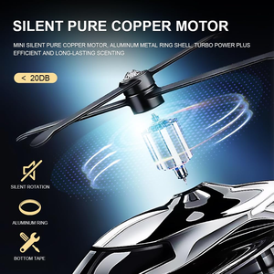 Purificador de Aire para Coche con Forma de Helicóptero Giratorio, Energía Solar, Aromaterapia, Perfume Duradero para Interiores, Fragancia para Asientos, Plástico - Product Image 5