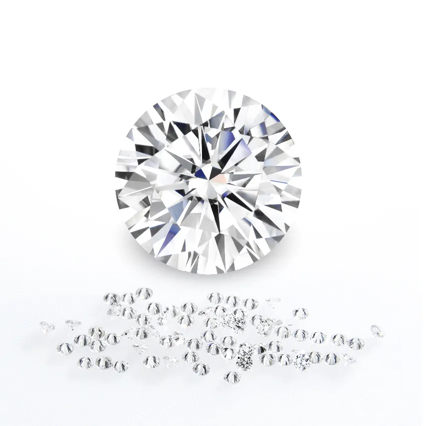 गर्म बिक्री गहने एफई सफेद शानदार कट 1ct Moissanite 6.5mm Moissanite कीमत प्रति कैरेट