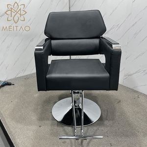 Vente en gros de meubles de salon de coiffure modernes, <span class=keywords><strong>coupe</strong></span> de cheveux hydraulique pour hommes et femmes, chaises de barbier professionnel en cuir doré - Product Image 3