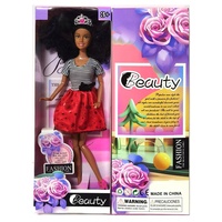 Poupée Princesse Fille Réaliste SAMLOK 11,5 Pouces, 11 Articulations, en Vinyle, Série Fantaisie, Peau Noire Africaine Américaine, Cadeau