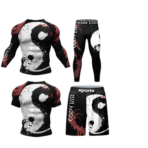 Customize Your Own Logo Sublimated Full Sleeve Rash Guard MMA Rash Guard BJJ Rash Guard, Compression Shirt MMA Rashguard for Men - Product Image 1