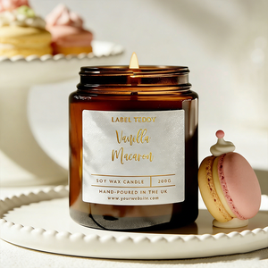 TEDDY Custom Textured Candle <strong>Labels</strong> Adhesive Sticker Vinyl Waterproof Gold Foil Candle Jar <strong>Packaging</strong> <strong>Labels</strong> - Product Image 2