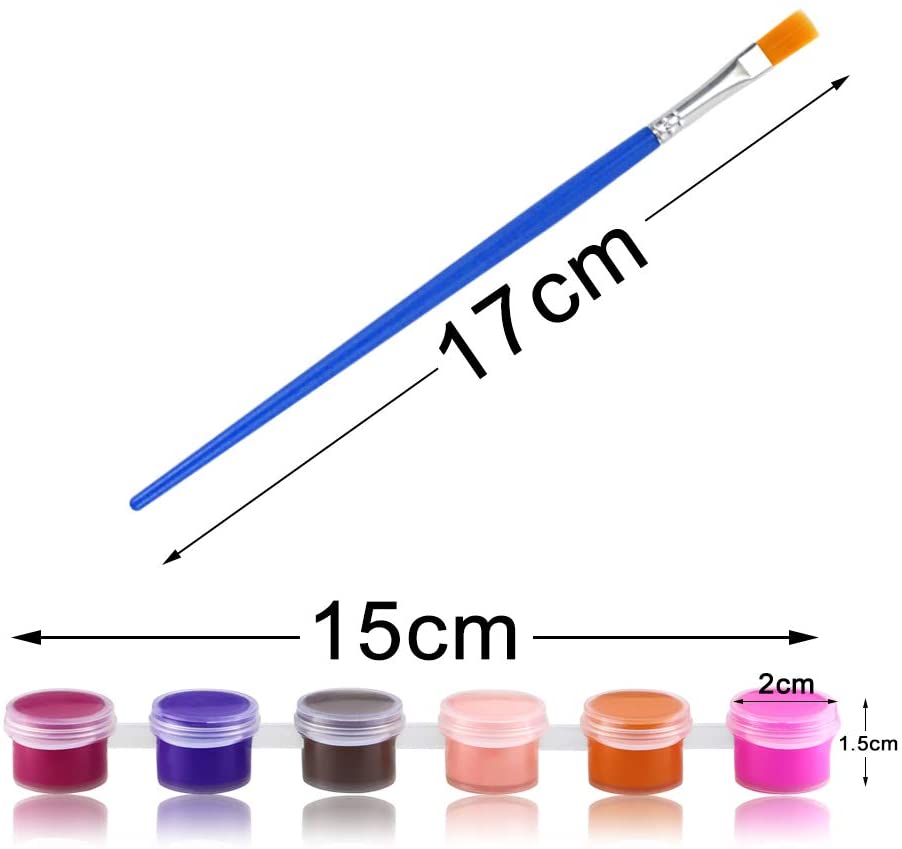 Индивидуальные дешевые акриловые мини-кастрюли для рисования с кисточкой для детей