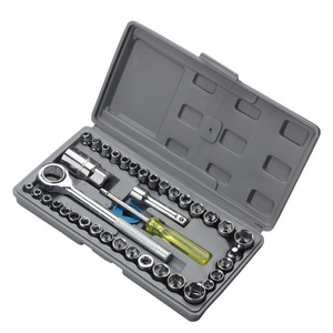 Jeu de clés à douilles Jiu Shun 40 pièces 1/4 pouce, kit d'outils de réparation automobile mécanique manuel JS-40PC - Product Image 3