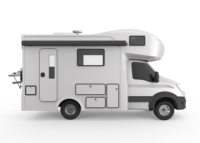 Camping-car autonome de luxe pour 4 personnes avec toutes les commodités pour les voyages en voiture
