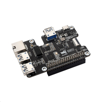 HAT PCIe a Gigabit Ethernet y USB 3.2 Gen1 para Raspberry Pi 5, 3x USB 3.2 Gen1, 1 Gigabit Ethernet, HAT PCIe para Raspberry Pi