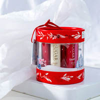 Pack cylindre pour cosmétiques, boîte tubulaire en papier carton avec fenêtre transparente, vente en gros, accessoires de fabrication