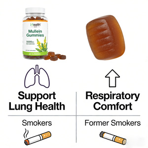 Gummies à la molène, compléments alimentaires à base de plantes, soutien pour adultes, santé pulmonaire, confort respiratoire, extrait de molène, gomme antioxydante, santé du foie - Product Image 3