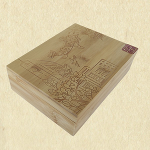 Caja de Té de Bambú Rectangular de 5mm, Caja de Regalo Hecha a Mano con Diseño Personalizado para Almacenamiento de Té - Product Image 3
