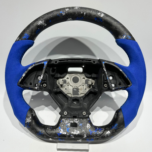 Volant de direction en alcantara bleu argenté forgé personnalisé, vente chaude en usine, pour Chevrolet <span class=keywords><strong>Corvette</strong></span> C7 - Product Image 1