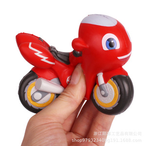 Cartoon PU Foam Motorcycle Toy Soft <b>Squishy</b> Stress Relief Desk Decoration Gift - Product Image 1