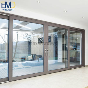 Puerta Corredera Elegante con Vidrio Transparente para Espacios Abiertos - Product Image 1
