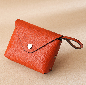 Porte-monnaie portable en cuir véritable pour femme, petit format, avec porte-cartes d'identité et rangement pour pièces de monnaie - Vente chaude - Product Image 5