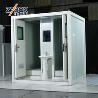 ZYBOX Modern Portatif Tuvalet Duşlu Mobil Tuvaletler Açık Hava Kamp Kabini Römorku Ortak Tuvalet WC CE Sertifikalı ABD AU