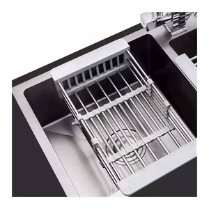 Égouttoir à vaisselle rétractable en acier inoxydable poli épais pour évier de cuisine, rangement de placard pour assiettes et bols - Product Image 2