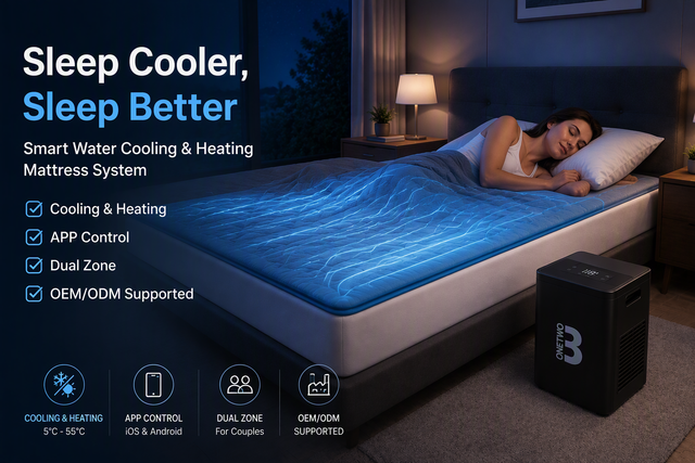 Smart AI Modern Temperature-Control System Water-Circulated Mattress Pad Cooling and Heating with AI Report for Sleep Aid