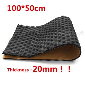 Alfombrilla de espuma de algodón de 50*100cm y 20mm para insonorización de coche, aislamiento de ruido para capó, motor y muro cortafuegos, adhesivo de espuma térmica. - Product Image 2