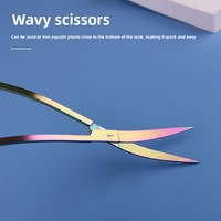 Kit d'outils d'aquascaping écologiques et colorés en acier inoxydable avec ciseaux, pinces et grattoir