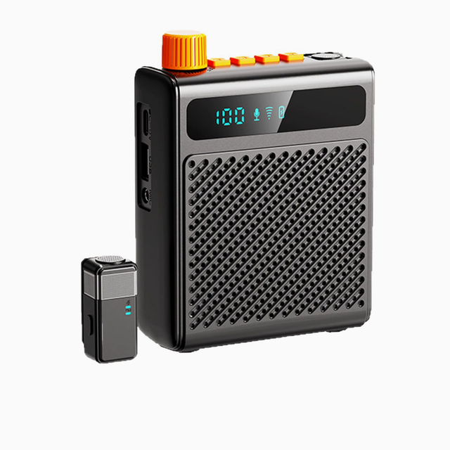 New Little Bee Mini Wireless Lavalier Microphone Amplifier Special for Teachers & Tour Guides No Feedback High Volume Speaker