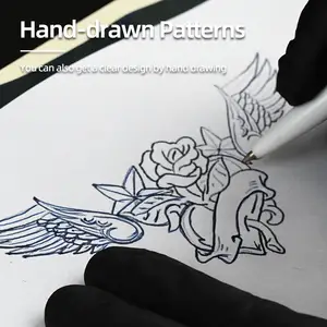 Tatuagem de papel térmico criador mágico, 20 peças/saco, fonte de transferência, estêncil de tatuagem, papel