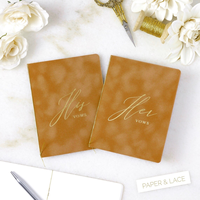 Livre de Vœux Personnalisé de Luxe en Velours avec Dorure ou Argenture, en Suédine, pour les Vœux de Lui/Elle, pour Cérémonie de Mariage