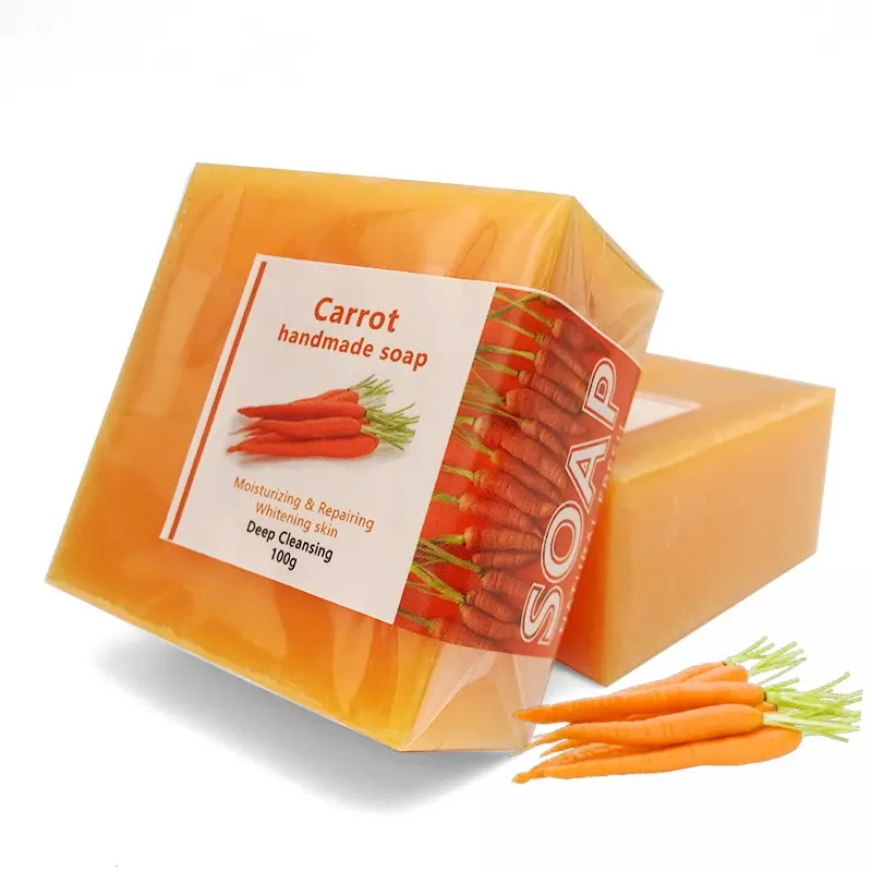 premium Carrot solid Soap Face Body Soap Strawberry Mango Essential Oil handmade soap bar organic