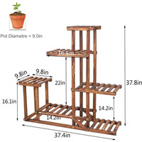 Étagère en bois pour plantes de jardin, support à plusieurs niveaux, pour fleurs, à poser