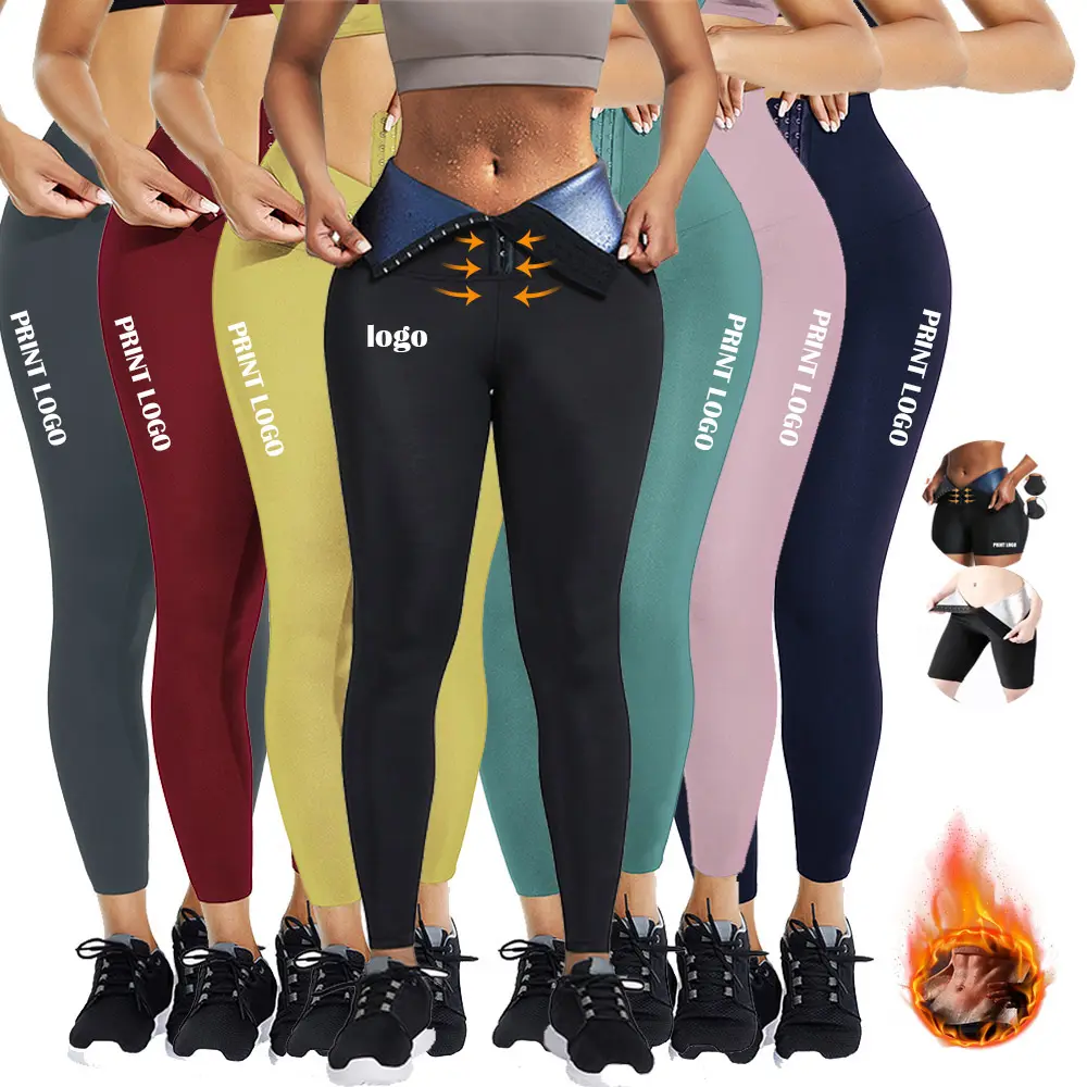 Oem Odm Fat Burning Women Fitness Wear compressione stretto Slim vita Trimmer vita alta Yoga pantaloni vita Trainer corsetto Leggings