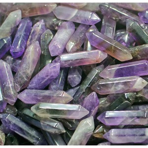 Pierres de cristaux de guérison Améthyste naturelle Quartz rose Quartz <span class=keywords><strong>clair</strong></span> Oeil de tigre Reiki Pierres précieuses, Chakra d'équilibrage de l'énergie hexagonale - Product Image 6