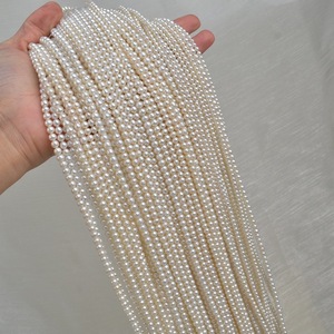 3-4mm Natural Freshwater Keshi <b>Pearl</b> White Irregular <b>Loose</b> Handmade DIY Jewelry Wearable Material - Product Image 1