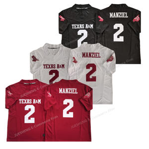 Jersey Sepak Bola Texas State Aggies Grosir 2 # Jersey Sepak Bola Manziel Kualitas Terbaik Jahitan VP Edisi Terbatas - Product Image 1