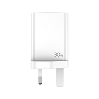 Adaptateur de charge rapide universel 30W PD Type-C, protection OVP, matériau ignifuge PC, design léger, chargeur de téléphone portable haut de gamme