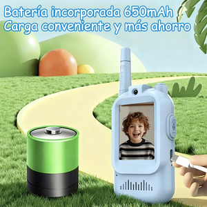 Walkie Talkies para Niños, Paquete de 2, Recargables, Juguetes para Interiores y Exteriores, para Acampar, Viajar, Regalos de Cumpleaños para Niños y Niñas de 3 a 12 Años - Product Image 4