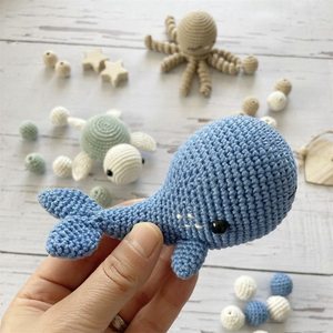 Giocattoli di animali marini all'uncinetto piccola tartaruga all'uncinetto fatti a mano della balena Amigurumi - Product Image 4