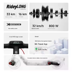 Nouvelle trottinette électrique pliable Segway E3 est sortie. Capacité de 10 Ah, moteur sans balais, et scooter à deux <span class=keywords><strong>roues</strong></span> pour adultes. - Product Image 3