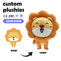 Peluche Mascotte Personnalisée Brodé(e) OEM ODM, Rembourrée en Coton PP, Super Douce, Singe Tigre, Accessoires Kawaii