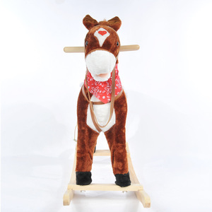 Trẻ em phong cách Bắc Âu bằng gỗ Trojan Ngựa bập bênh Một Tuổi giáo dục đi xe đồ chơi trẻ em Quà tặng - Product Image 5