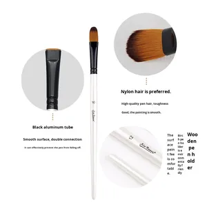 Pinceau Xin Bowen HB-3352 en nylon avec manche en bois pour peinture <span class=keywords><strong>acrylique</strong></span>, <span class=keywords><strong>gouache</strong></span>, aquarelle, huile, étudiants en art, dessin à la main, vente en gros - Product Image 4
