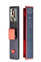 Serrure de porte intelligente biométrique NFC à reconnaissance veineuse de la paume en alliage d'aluminium, avec caméra, pour portes en verre et en bois, application Tuya, fabricant chinois 2025