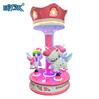 Mini manèges à pièces à 3 joueurs jeu d'intérieur petit carrousel Kiddie Ride jeux d'arcade