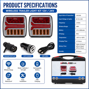 Feux arrière de remorque sans fil SFIDA TC-05 à LED, interrupteur magnétique, rechargeables, IP65. <span class=keywords><strong>Pour</strong></span> camions, remorques, camping-cars, bateaux et usage agricole. - Product Image 5